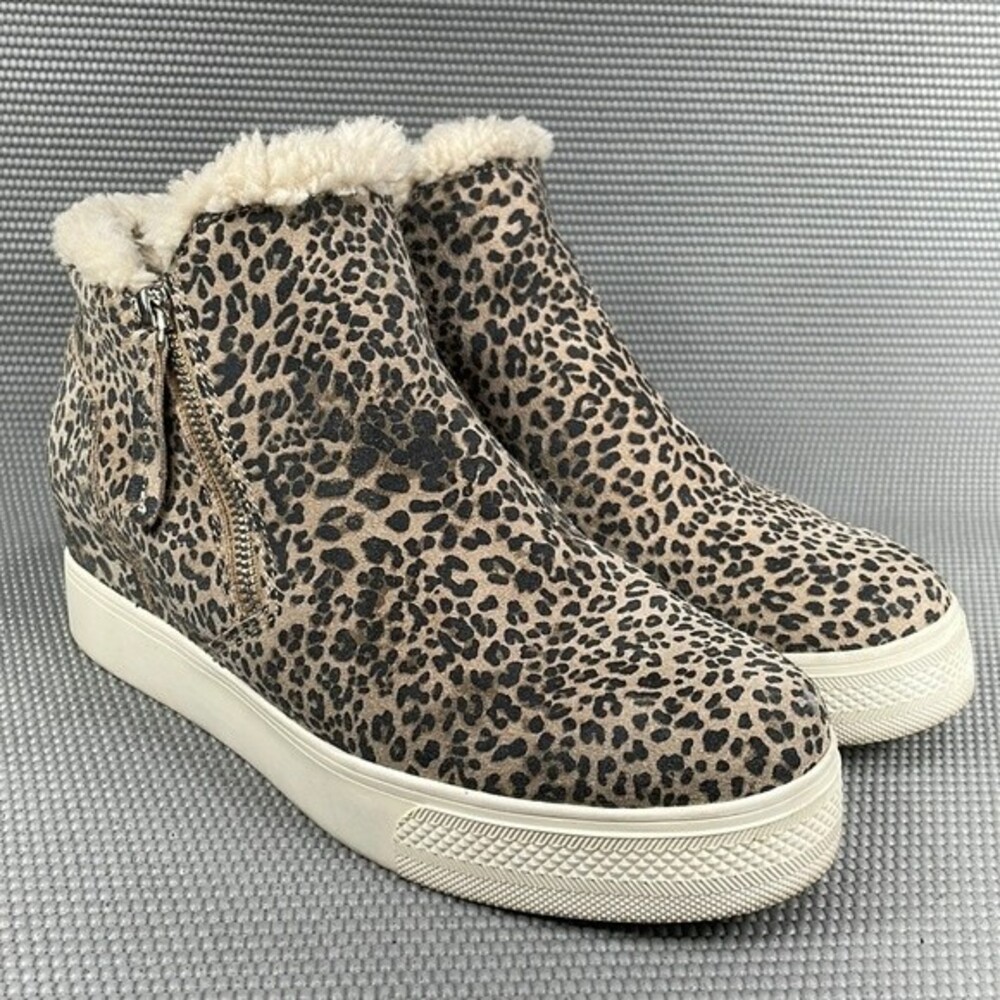 Dolce Vita Side Zip Fashion Boots With Cheetah Print Women’s Size 9.5